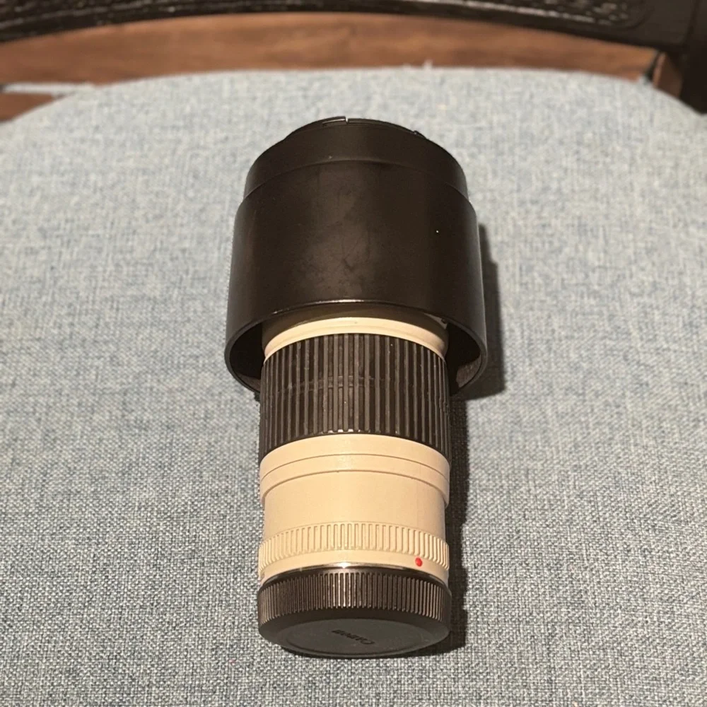 Premium Black and Cream Camera Lens